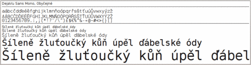 fixed width font