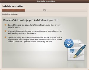 ubuntu 9.10 karmic koala instalator prezentace