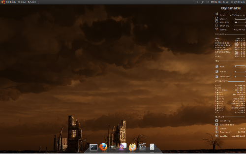 Ubuntu 9.10 + Conky + AWN 0.3.9