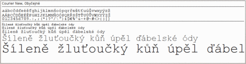 fixed width font