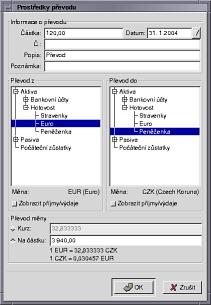 Obrázek: Převod mezi měnami