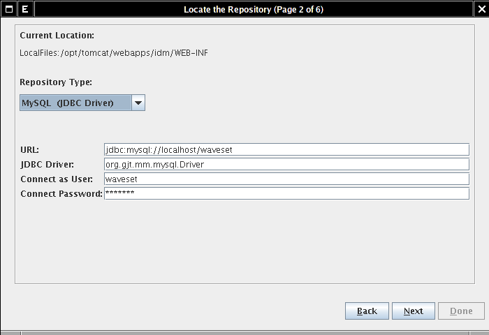 Locate the Repository (MySQL)