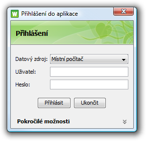 winstrom login dialog cs