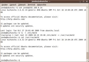 ubuntu 9.10 karmic koala motd aktualizace