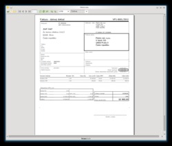 Tiskový náhled vystavené faktury
