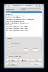 Výběr tiskového výstupu