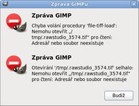 fedora 13 desktop zprava gimpu