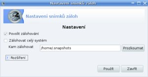 mandriva 2009 cz 03 nastaveni snimku zaloh