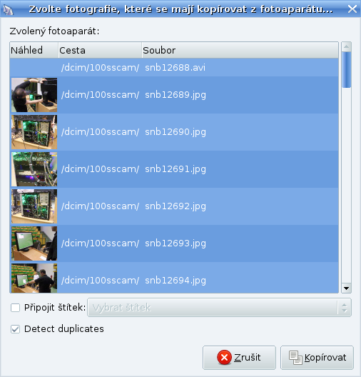 mandriva 2009 cz 03 zvolte fotografie ktere se maji kopirovat z fotoaparatu
