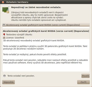 ubuntu 10.04 lucid lynx screenshot nvidia ovladace hardwaru