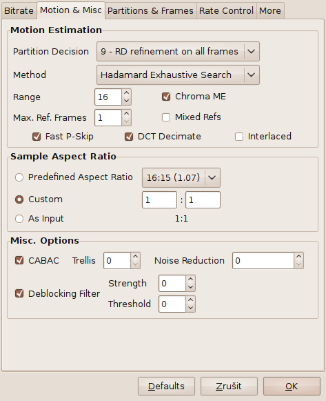 ubuntu 9.10 karmic koala 999 avidemux 3 xx x264 configuration 1