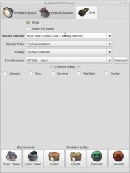 Nastavení zvuku (GUVCViewer)