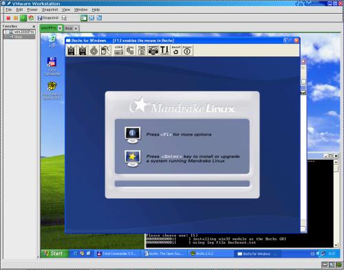 Instalace MDK v Bochs ve WinXP