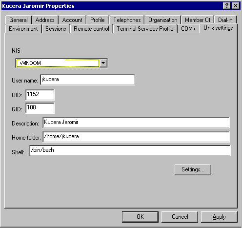 Unix Settings