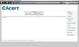 CAcert.org – ověření e-mailu.