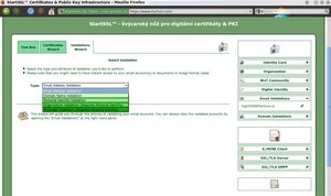 StartSSL – ověření e-mailu.