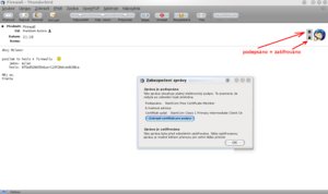 Thunderbird – podepsaná a zašifrovaná zpráva.