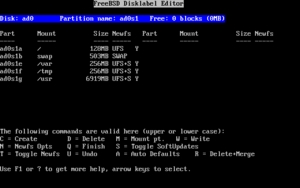 FreeBSD automatický disklabel