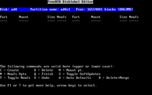 FreeBSD
disklabel editor