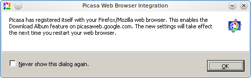 galerie picasa picasa first start and browser requirement