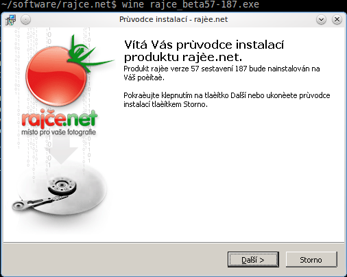 galerie rajce spusteni exe pro instalaci