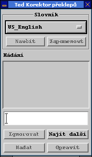 Výběr slovníku v Tedu
