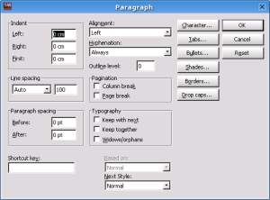 dialog odstavec