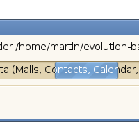 Evolution, zálohování (náhled)