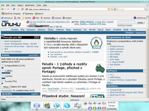 browser - Stránky abclinuxu.cz v prostředí Splashtop