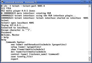 vlc 1: interface telnet