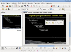 Impress: práce s předlohou, šablony a zápatí