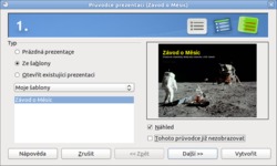 Impress: práce s předlohou, šablony a zápatí