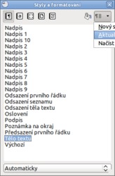 Styly v LibreOffice Writer