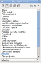 Styly v LibreOffice Writer