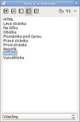 Styly v LibreOffice Writer