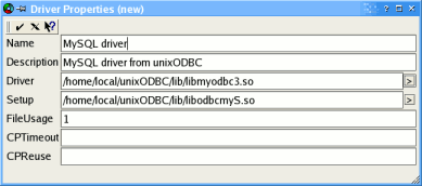 unixODBC:MySQL driver configured
