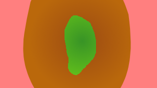 GIMP 17 vyplněný tvar jádra