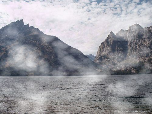 GIMP 7 Jenny Lake - rovnoměrně rozprostřená
mlha