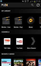 Plex na Androidu – Hlavní menu