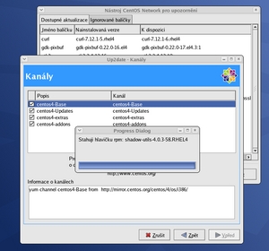 CentOS up2date kanaly