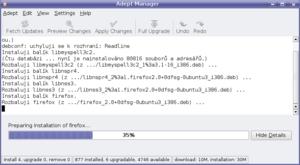 kubuntu 6.10: 18_adept_manager_instalace_firefoxu