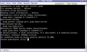 kubuntu 6.10: 21_apt_get_instalace_gimp
