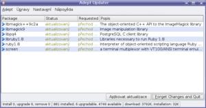kubuntu 6.10: 25_adept_updater_seznam_aktualizaci