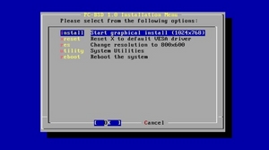 pcbsd installation menu