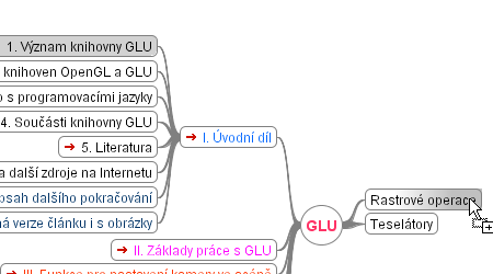 Obrázek 3: Přesun
uzlu číslo 1 na odlišnou
úroveň v hierarchii