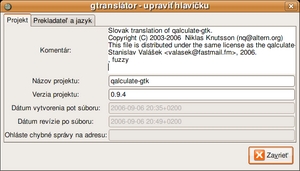 preklad - gtranslator header