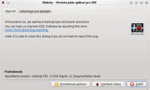 kde 4.4 mailody crash