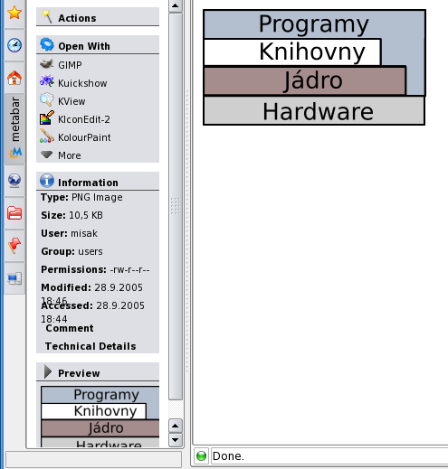 kde3.5 konqueror metabar