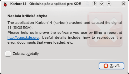 kde4.1 koffice2 karbon krash