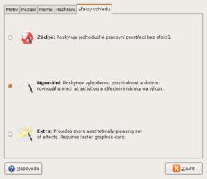 ubuntu 7.10: vzhled